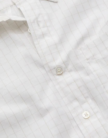 AE77 Premium Relaxed Striped Poplin Button-Up Shirt
