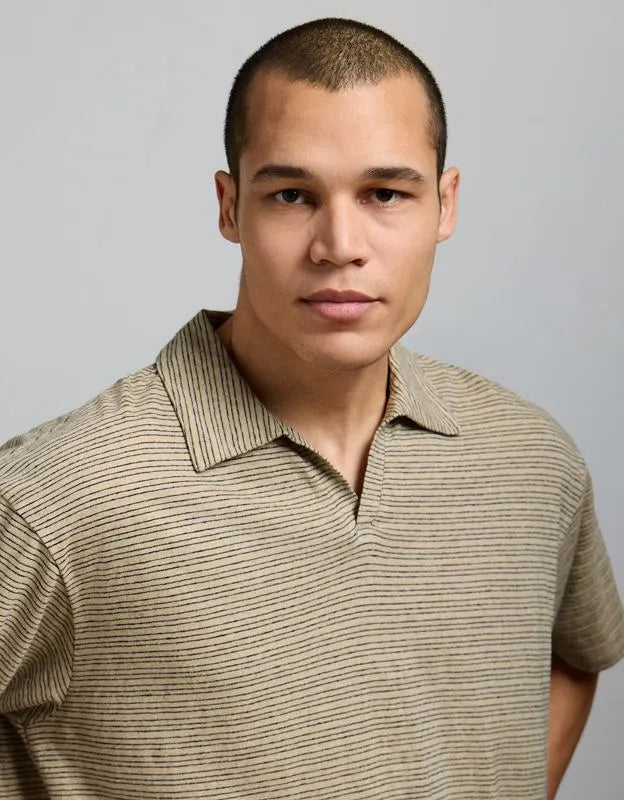 AE77 Premium Linen-Blend Polo Shirt