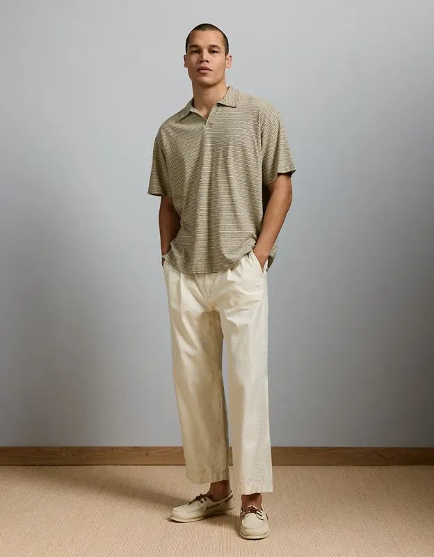 AE77 Premium Linen-Blend Polo Shirt