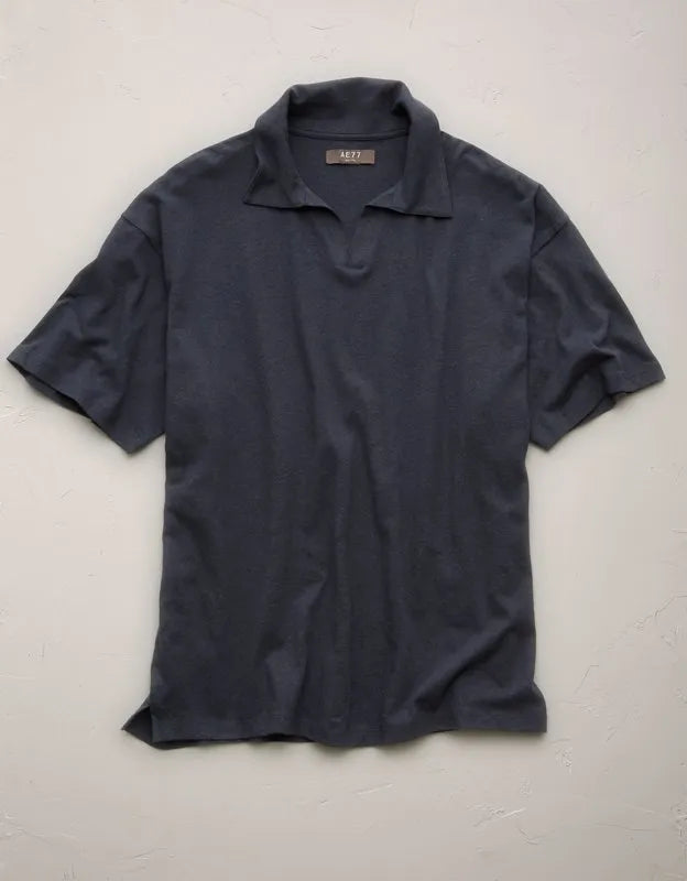 AE77 Premium Linen-Blend Polo Shirt