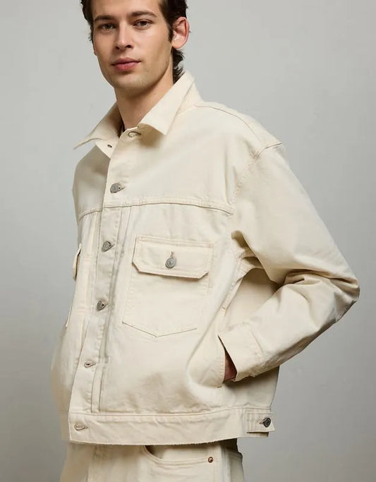 AE77 Premium Slim Fit Denim Trucker Jacket