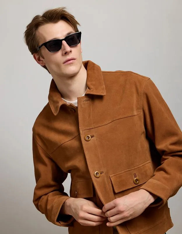 AE77 Suede Trucker Jacket