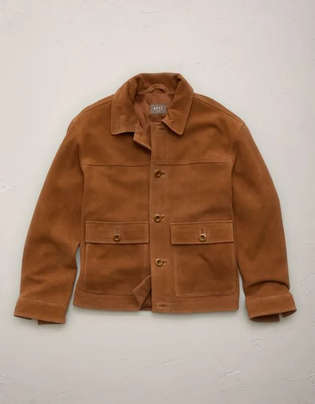 AE77 Suede Trucker Jacket