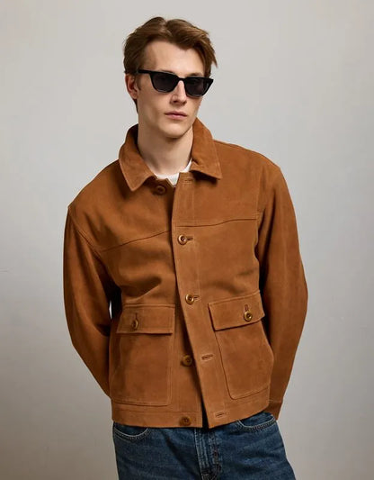 AE77 Suede Trucker Jacket