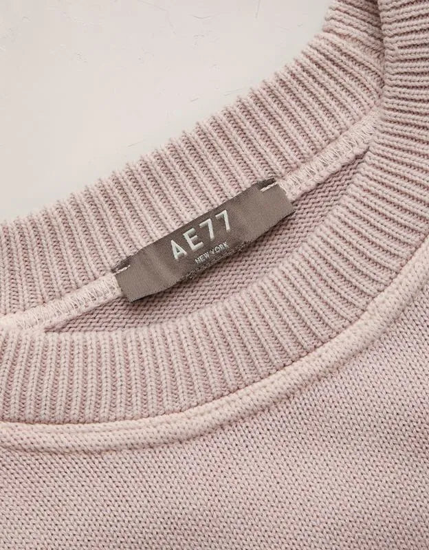 AE77 Garment-Washed Raglan Sweater