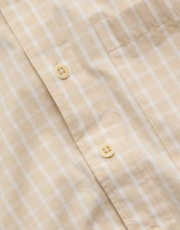 AE77 Poplin Military Button-Up Shirt