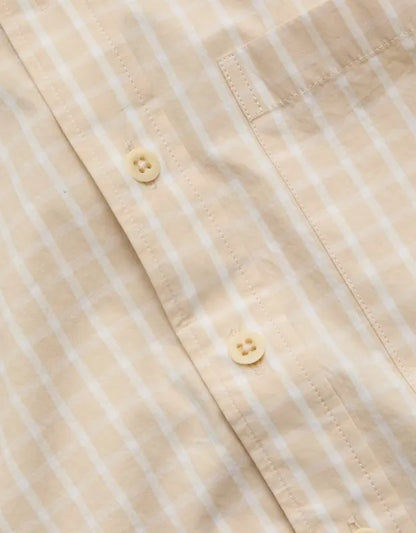 AE77 Poplin Military Button-Up Shirt
