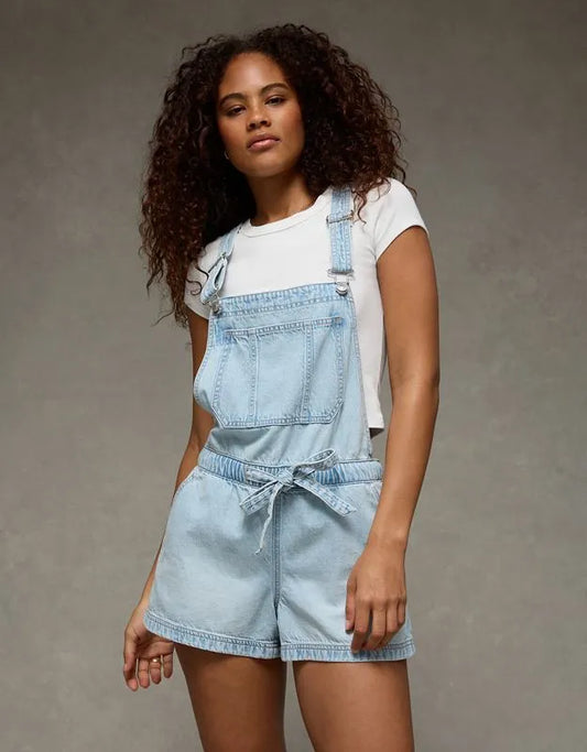 AE Stretch Tie-Waist Overall Short
