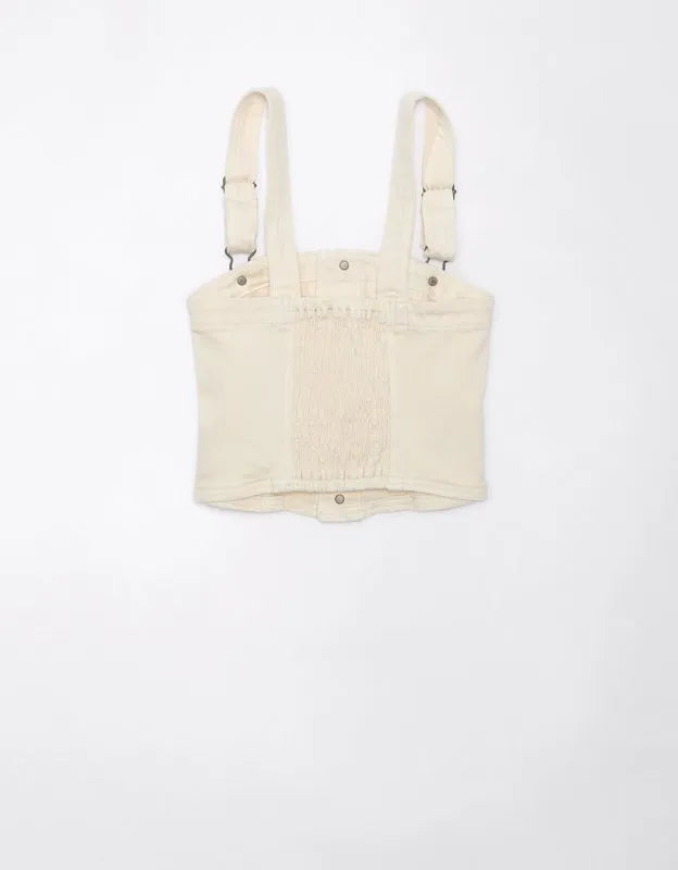 AE Cropped Denim Tank Top