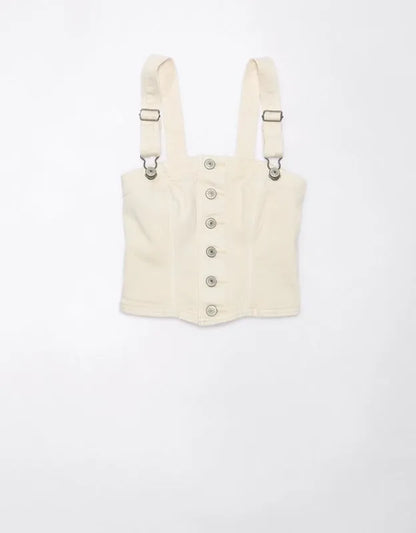 AE Cropped Denim Tank Top