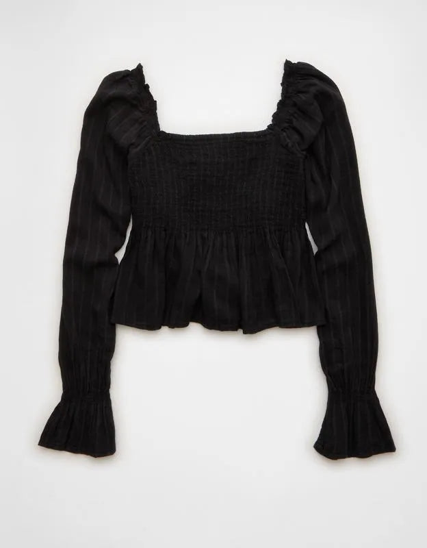 AE Long Sleeve Babydoll Blouse