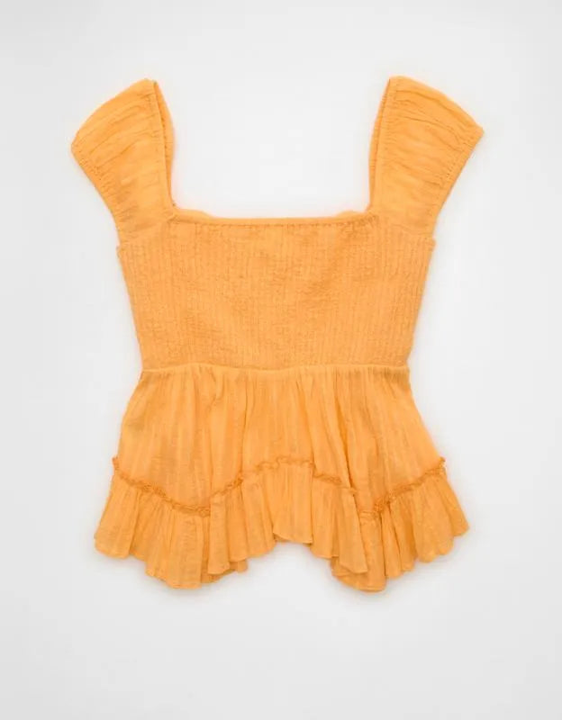 AE Lace Trim Babydoll Blouse