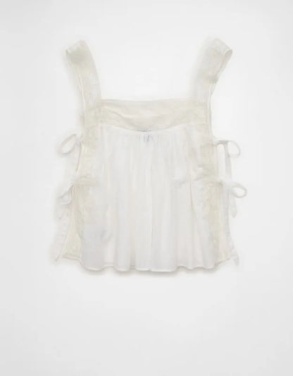 AE Side-Tie Lace Trim Cami