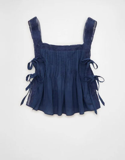 AE Side-Tie Lace Trim Cami