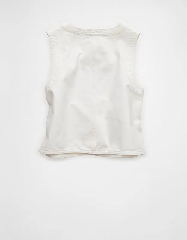 AE High-Neck Denim Vest