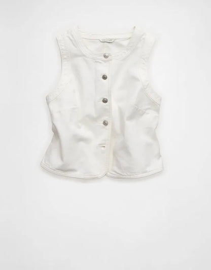 AE High-Neck Denim Vest