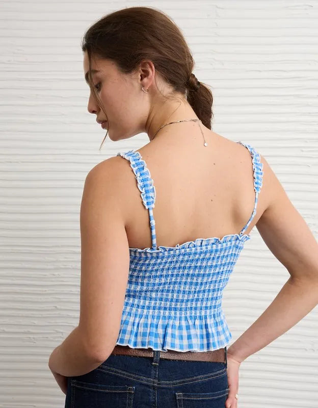AE Smocked Button-Up Cami