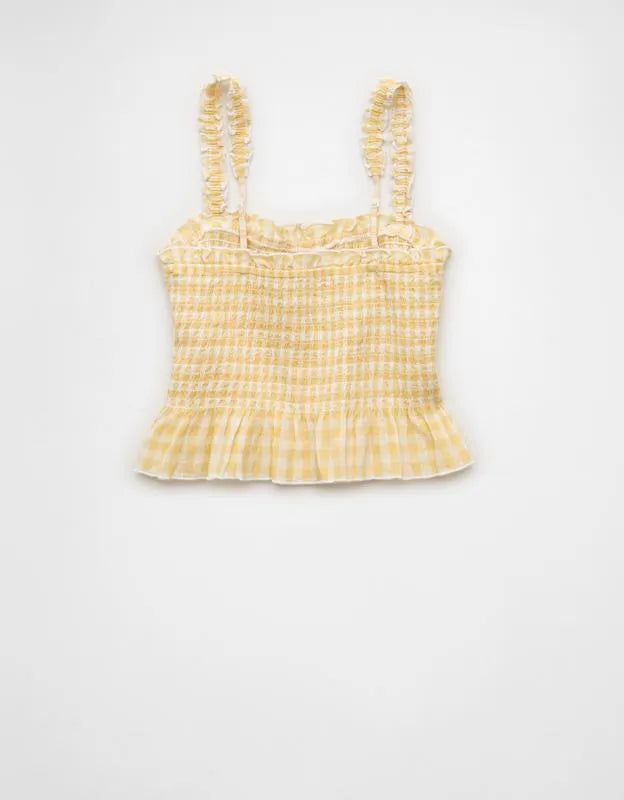 AE Smocked Button-Up Cami