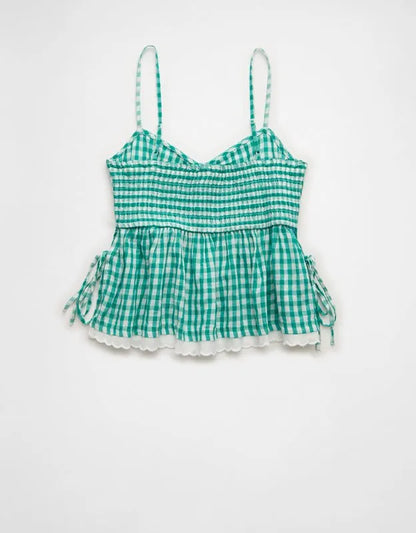 AE Gingham Side-Tie Cami