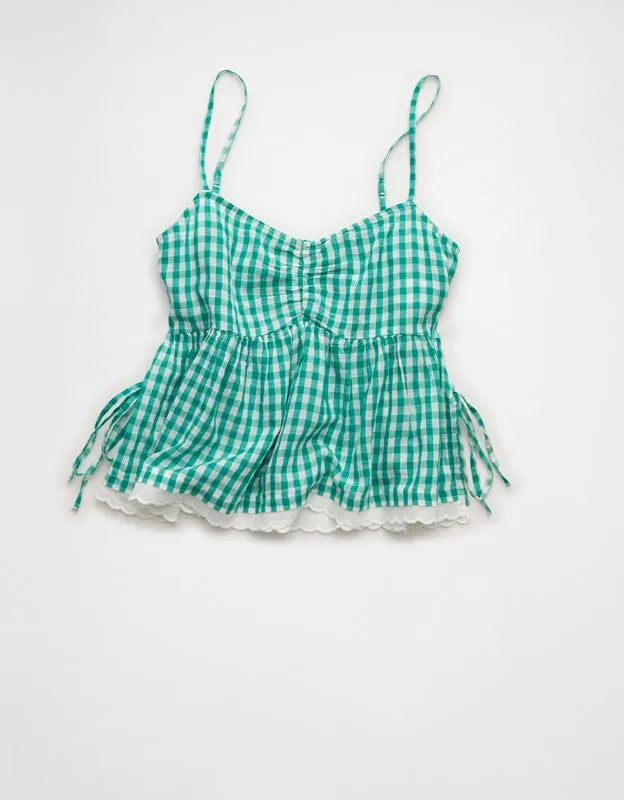 AE Gingham Side-Tie Cami