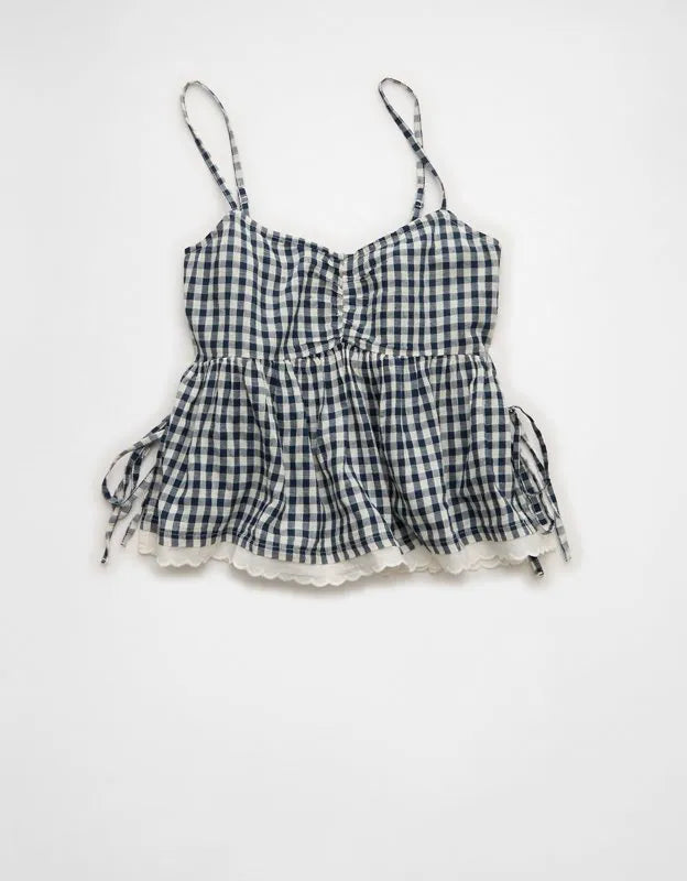AE Gingham Side-Tie Cami
