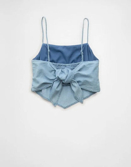 AE Denim Bandana Top