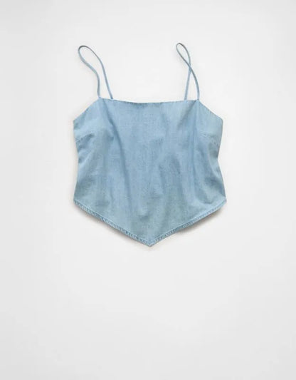 AE Denim Bandana Top