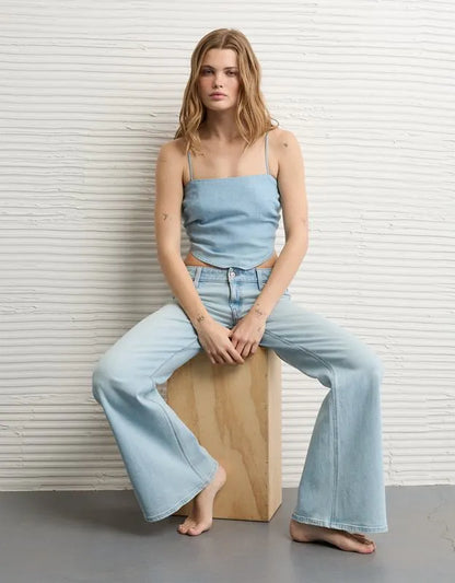 AE Denim Bandana Top