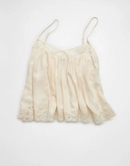 AE Cropped Lace-Trim Cami