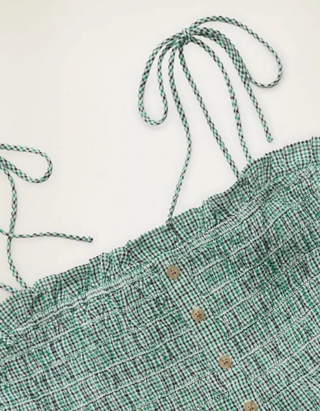 AE Smocked Button-Up Cami