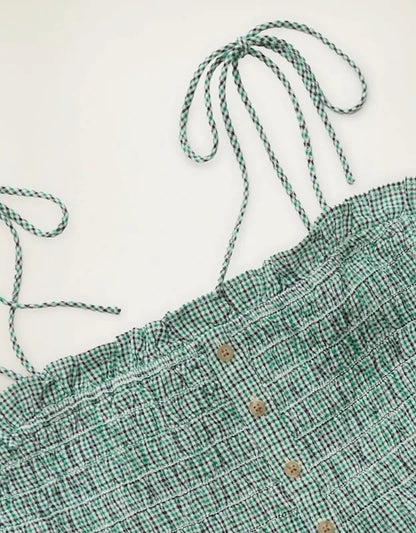 AE Smocked Button-Up Cami