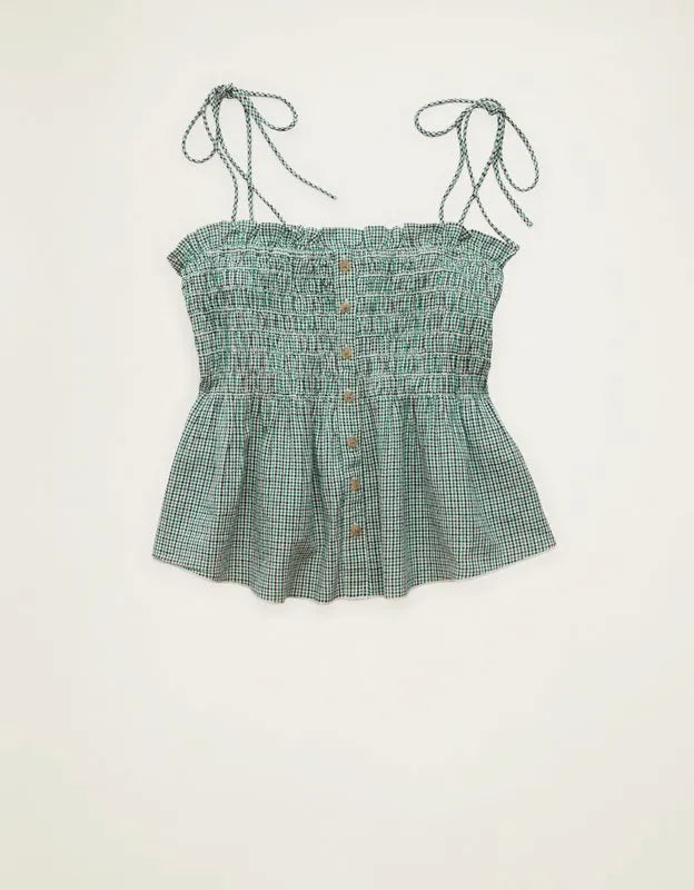 AE Smocked Button-Up Cami