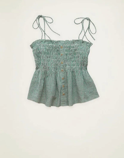AE Smocked Button-Up Cami
