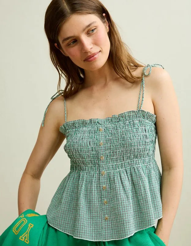 AE Smocked Button-Up Cami