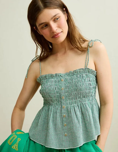 AE Smocked Button-Up Cami