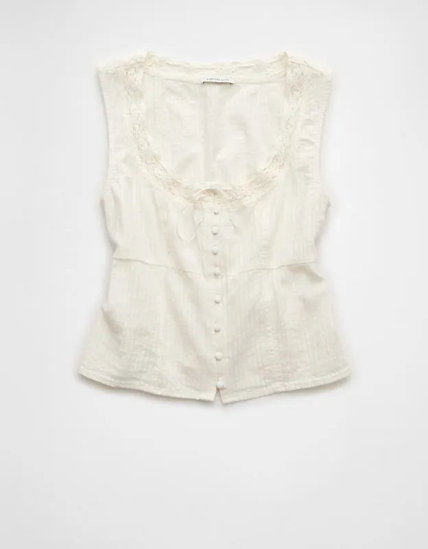 AE Scoop Neck Lace Blouse