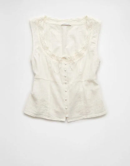 AE Scoop Neck Lace Blouse