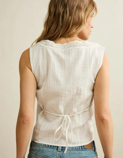 AE Scoop Neck Lace Blouse