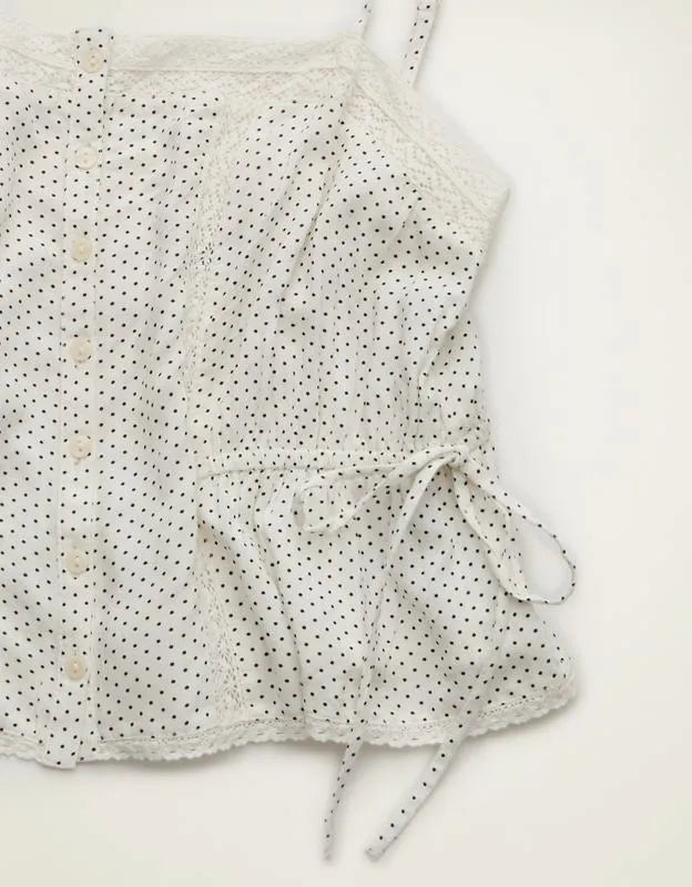 AE Tie-Waist Button-Up Cami