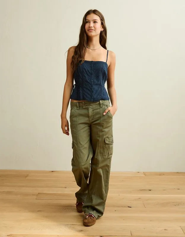 AE Tie-Waist Button-Up Cami