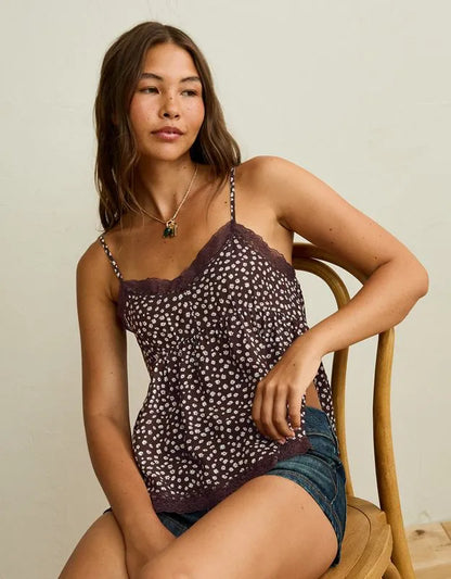 AE Lace-Trim Ditsy Cami