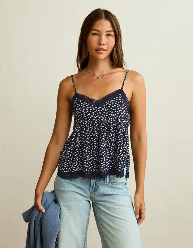 AE Lace-Trim Ditsy Cami