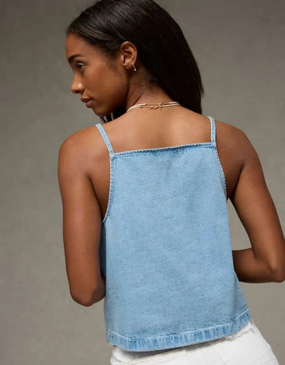 AE Embroidered Denim Cami