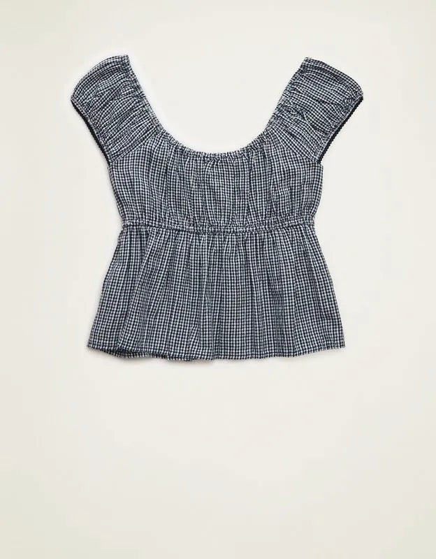 AE Cap-Sleeve Button-Up Top