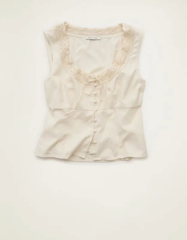 AE Lace-Trim Scoop Neck Tank