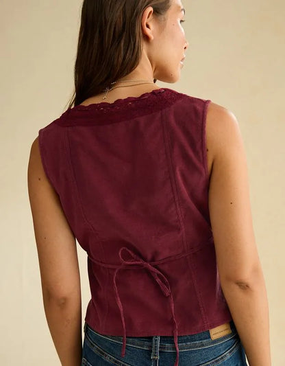 AE Lace-Trim Scoop Neck Tank