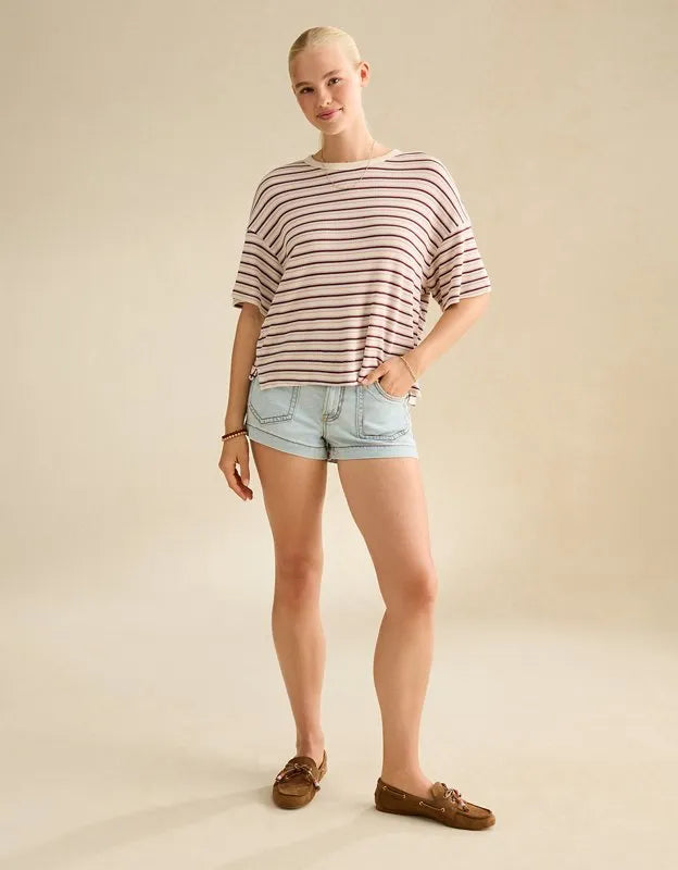 AE Soft & Sexy Waffle Crew Neck Tee