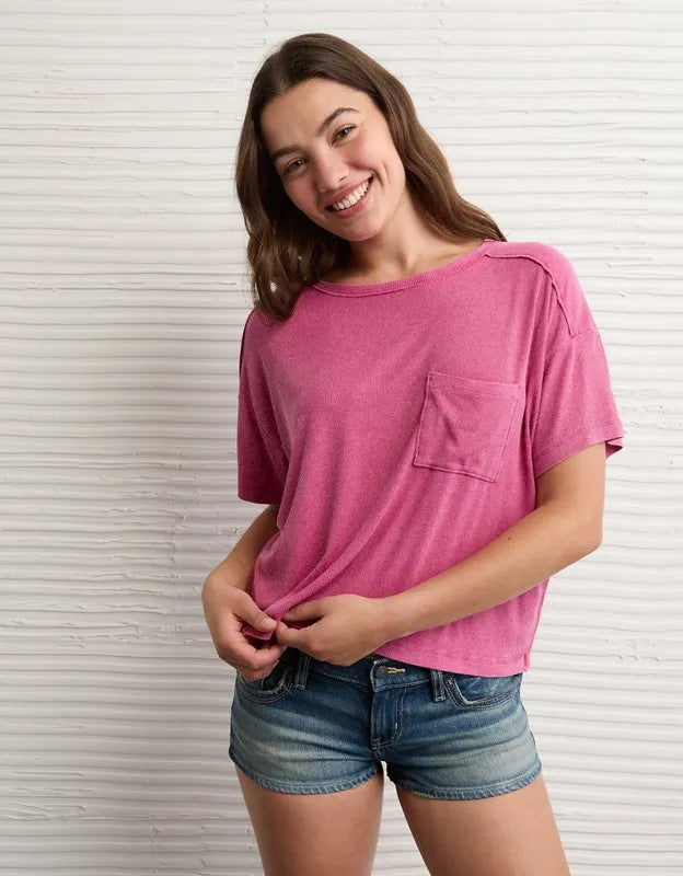 AE Soft & Sexy Ribbed Pocket T-Shirt