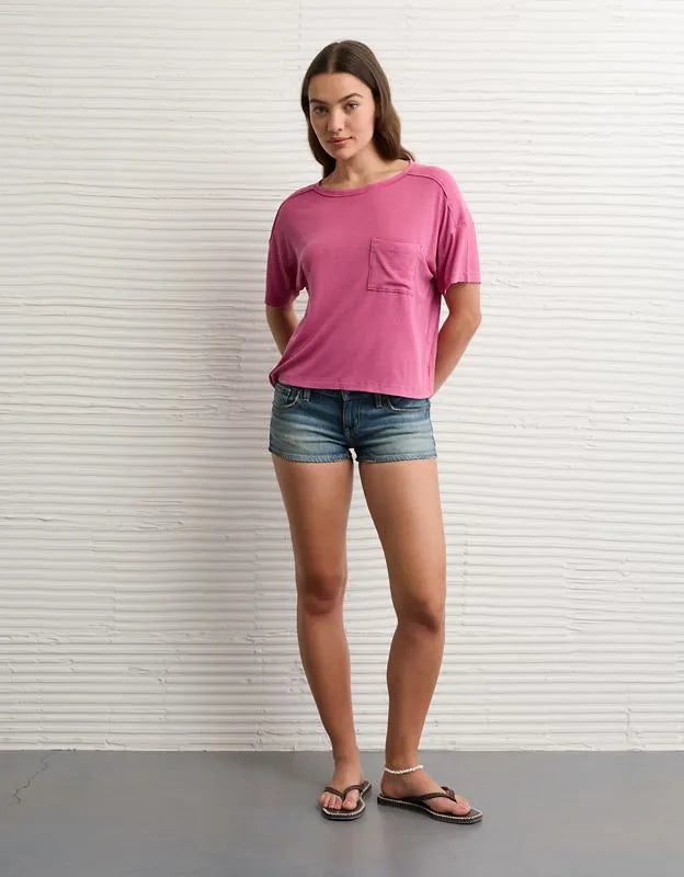 AE Soft & Sexy Ribbed Pocket T-Shirt