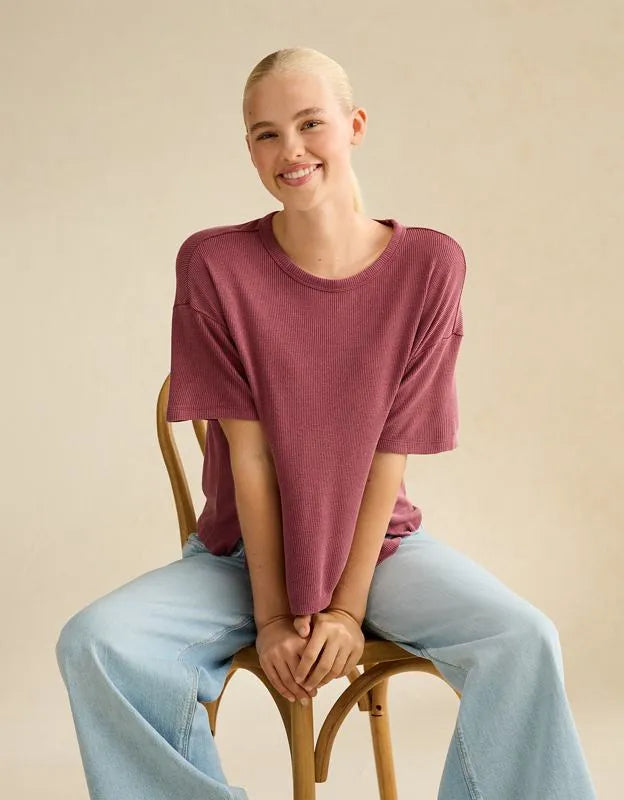 AE Soft & Sexy Waffle Crew Neck Tee